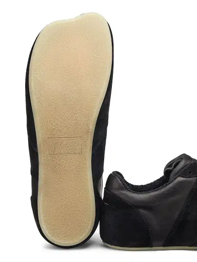 MM6 Maison Margiela Men's Leather & Suede Sneakers - Black | Thumbnail 6 MM6 Maison Margiela Men's Leather & Suede Sneakers - Black | Thumbnail 6