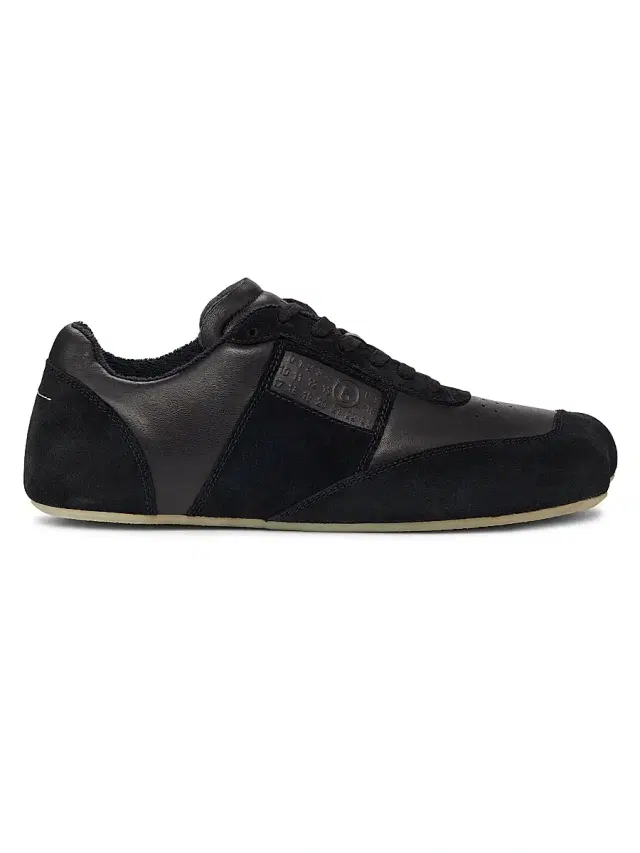 MM6 Maison Margiela Men's Leather & Suede Sneakers - Black
