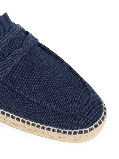 Castañer Men's Nacho Espadrille Penny Loafers - Canvas Azul Oxford - Size 6 | Thumbnail 2 Castañer Men's Nacho Espadrille Penny Loafers - Canvas Azul Oxford - Size 6 | Thumbnail 2