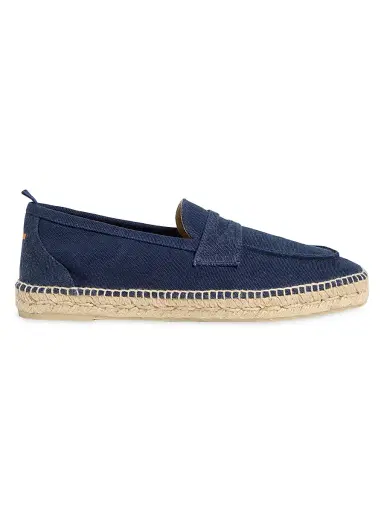 Castañer Men's Nacho Espadrille Penny Loafers - Canvas Azul Oxford - Size 6 | Thumbnail 1 Castañer Men's Nacho Espadrille Penny Loafers - Canvas Azul Oxford - Size 6 | Thumbnail 1