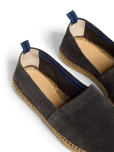 Castañer Men's Pablo Suede Espadrille Loafers - Camoscio Carbon - Size 10 | Thumbnail 3