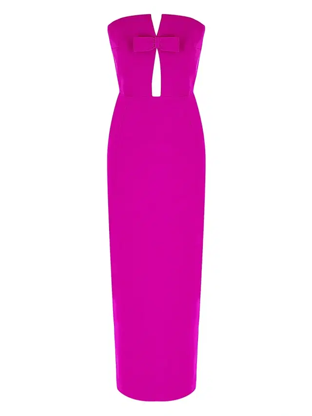 The New Arrivals Ilkyaz Ozel Women's Holly Crepe Strapless Maxi Dress - Powder Room Pink