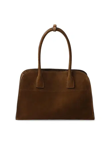 Prada Women's Suede Tote Bag - Dark Brown | Thumbnail 3 Prada Women's Suede Tote Bag - Dark Brown | Thumbnail 3