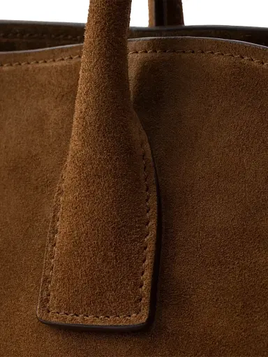 Prada Women's Suede Tote Bag - Dark Brown | Thumbnail 5 Prada Women's Suede Tote Bag - Dark Brown | Thumbnail 5