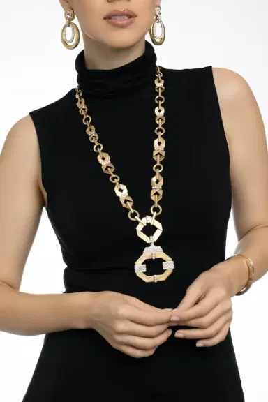 DAVID WEBB Diamond Origami Necklace | Thumbnail 2