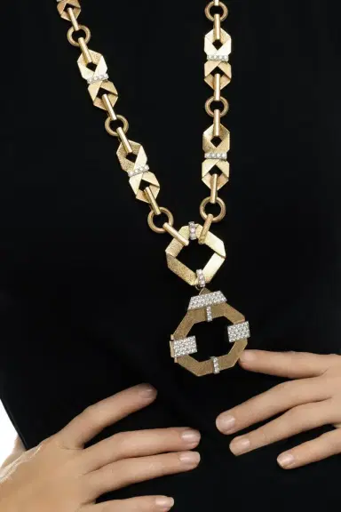 DAVID WEBB Diamond Origami Necklace | Thumbnail 3