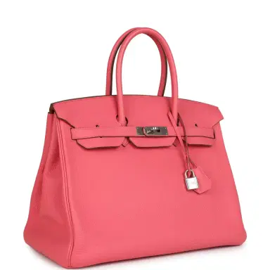 HERMÈS Pre-owned Hermes Birkin 35 Rose Azalee Togo Palladium Hardware | Thumbnail 2 HERMÈS Pre-owned Hermes Birkin 35 Rose Azalee Togo Palladium Hardware | Thumbnail 2