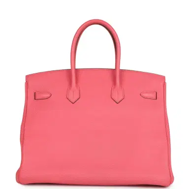 HERMÈS Pre-owned Hermes Birkin 35 Rose Azalee Togo Palladium Hardware | Thumbnail 4 HERMÈS Pre-owned Hermes Birkin 35 Rose Azalee Togo Palladium Hardware | Thumbnail 4