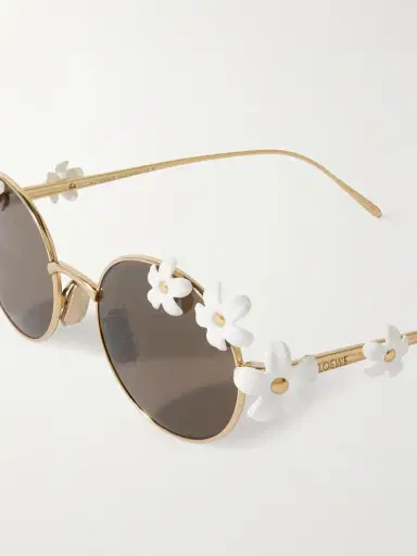 Loewe + Paula's Ibiza Embellished Round-frame Gold-tone Sunglasses | Thumbnail 4 Loewe + Paula's Ibiza Embellished Round-frame Gold-tone Sunglasses | Thumbnail 4