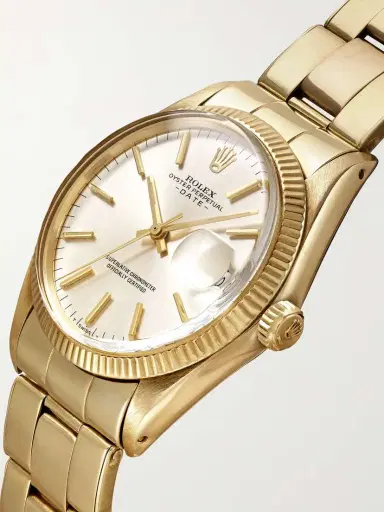Wind Vintage + Rolex Pre-owned 1970 Oyster Perpetual Date Automatic 34mm 14-karat Gold Watch | Thumbnail 3 Wind Vintage + Rolex Pre-owned 1970 Oyster Perpetual Date Automatic 34mm 14-karat Gold Watch | Thumbnail 3