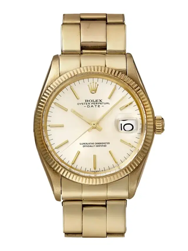 + Rolex Pre-owned 1970 Oyster Perpetual Date Automatic 34mm 14-karat Gold Watch