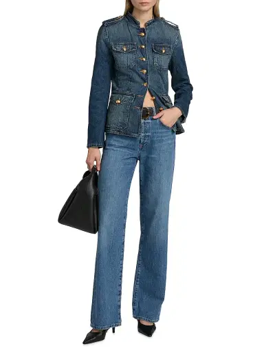 Nili Lotan Women's Geraldine Denim Utilitarian Jacket | Thumbnail 2 Nili Lotan Women's Geraldine Denim Utilitarian Jacket | Thumbnail 2