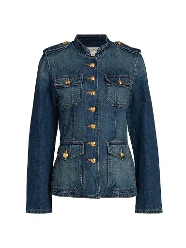 Nili Lotan Women's Geraldine Denim Utilitarian Jacket | Thumbnail 1 Nili Lotan Women's Geraldine Denim Utilitarian Jacket | Thumbnail 1
