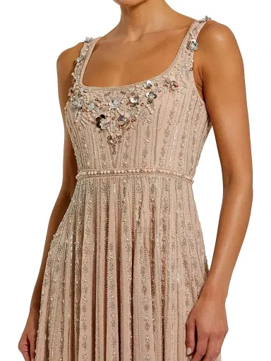 Mac Duggal Women's Embellished Georgette Scoopneck Midi-Dress - Rose - Size 16 | Thumbnail 3 Mac Duggal Women's Embellished Georgette Scoopneck Midi-Dress - Rose - Size 16 | Thumbnail 3