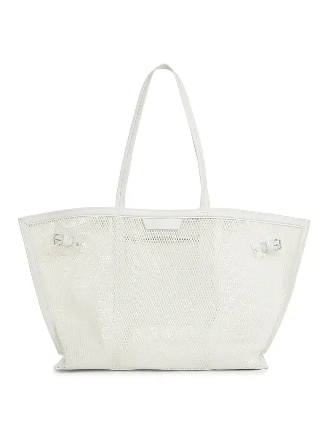 Proenza Schouler Women's Days Leather-Trimmed Mesh Tote Bag - Off White