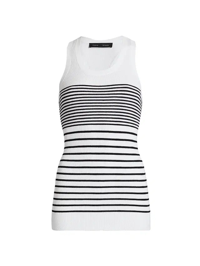 Proenza Schouler Women's Roberts Striped Tunic Tank - White Multi