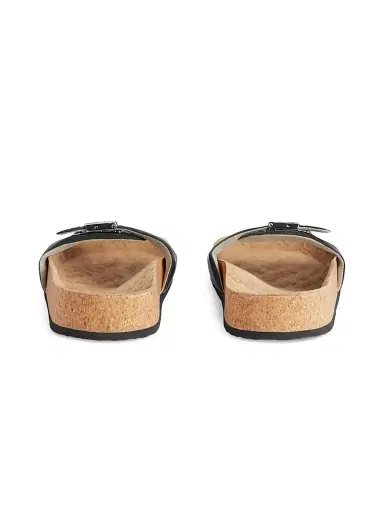 Balenciaga Women's I Scholl Flat Sandals - Black | Thumbnail 3