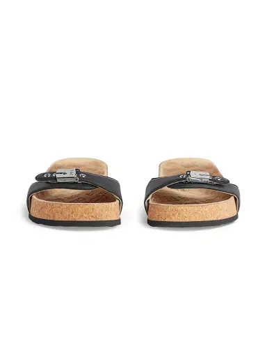 Balenciaga Women's I Scholl Flat Sandals - Black | Thumbnail 4