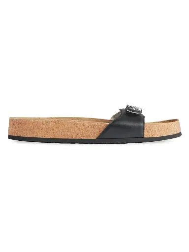 Balenciaga Women's I Scholl Flat Sandals - Black | Thumbnail 1