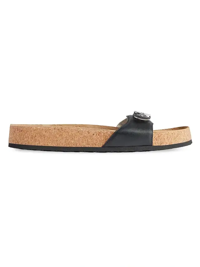 Balenciaga Women's I Scholl Flat Sandals - Black