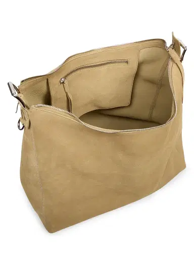 Lemaire Men's Belted Suede Hobo Bag | Thumbnail 3 Lemaire Men's Belted Suede Hobo Bag | Thumbnail 3