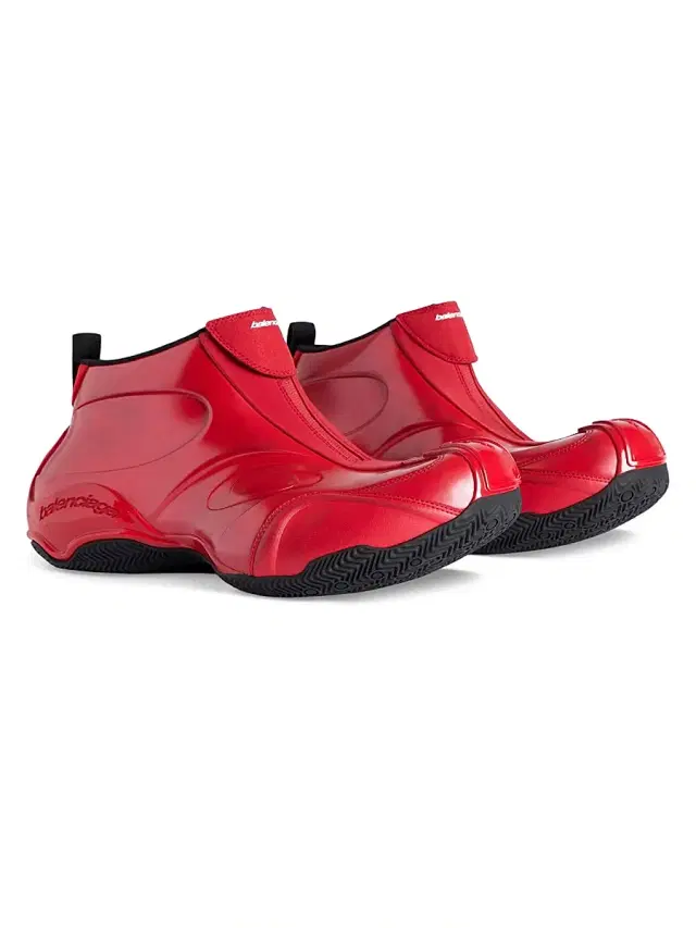 Balenciaga Men's Basketball Sneakers - Red