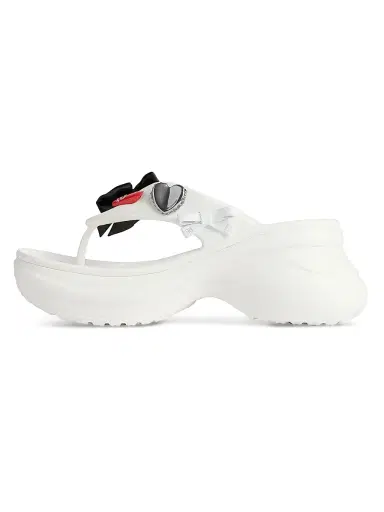Balenciaga Women's Crocs Thong Jibbitz - White | Thumbnail 3