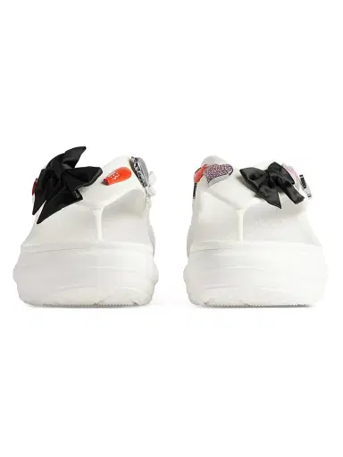 Balenciaga Women's Crocs Thong Jibbitz - White | Thumbnail 4
