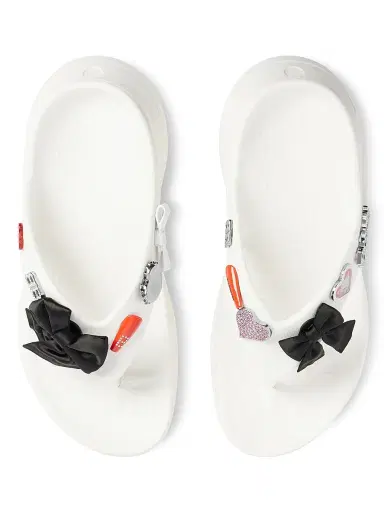 Balenciaga Women's Crocs Thong Jibbitz - White | Thumbnail 6