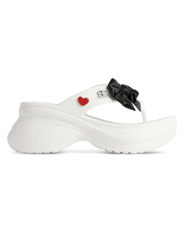 Balenciaga Women's Crocs Thong Jibbitz - White