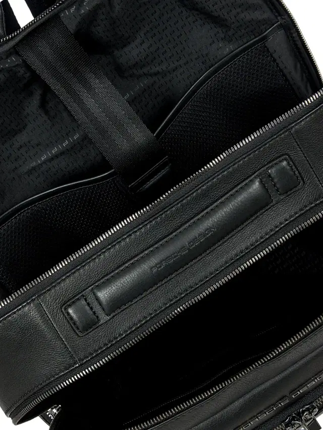 Men's Roadster Leather Backpack - Black