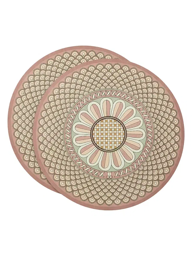 La DoubleJ Disk Placemats Set of 2 - Napoli Dusty Pink