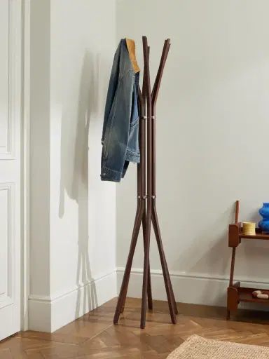 The Conran Shop Pirouette Walnut and Aluminium Coat Stand - Men | Thumbnail 2 The Conran Shop Pirouette Walnut and Aluminium Coat Stand - Men | Thumbnail 2