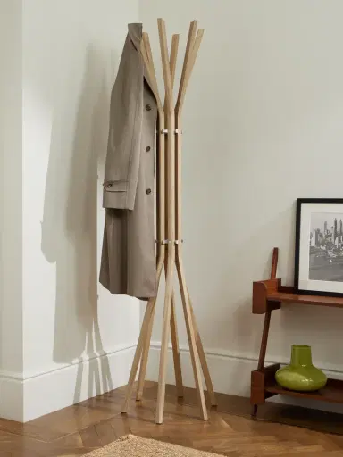 The Conran Shop Pirouette Oak and Aluminium Coat Stand - Men | Thumbnail 2 The Conran Shop Pirouette Oak and Aluminium Coat Stand - Men | Thumbnail 2