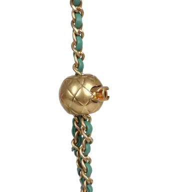 Chanel Chanel Mini Square Pearl Crush Flap Bag Green Lambskin Antique Gold Hardware | Thumbnail 8 Chanel Chanel Mini Square Pearl Crush Flap Bag Green Lambskin Antique Gold Hardware | Thumbnail 8