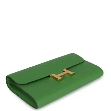 HERMÈS Hermes Constance Wallet To Go Vert Yucca Epsom Gold Hardware | Thumbnail 6