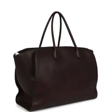 The Row The Row Marlo Tote Bag Chestnut Saddle Leather Silver Hardware | Thumbnail 2 The Row The Row Marlo Tote Bag Chestnut Saddle Leather Silver Hardware | Thumbnail 2
