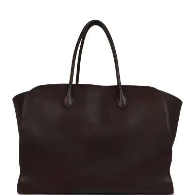 The Row The Row Marlo Tote Bag Chestnut Saddle Leather Silver Hardware | Thumbnail 4 The Row The Row Marlo Tote Bag Chestnut Saddle Leather Silver Hardware | Thumbnail 4