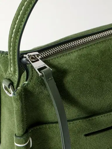 JW Anderson Loafer Embroidered Suede Shoulder Bag | Thumbnail 4 JW Anderson Loafer Embroidered Suede Shoulder Bag | Thumbnail 4