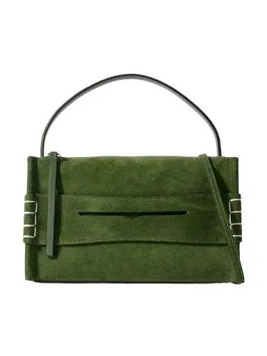 JW Anderson Loafer Embroidered Suede Shoulder Bag | Thumbnail 1 JW Anderson Loafer Embroidered Suede Shoulder Bag | Thumbnail 1
