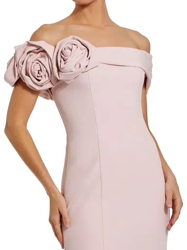 Mac Duggal Women's Ieena One Satin Off-The-Shoulder Gown | Thumbnail 3