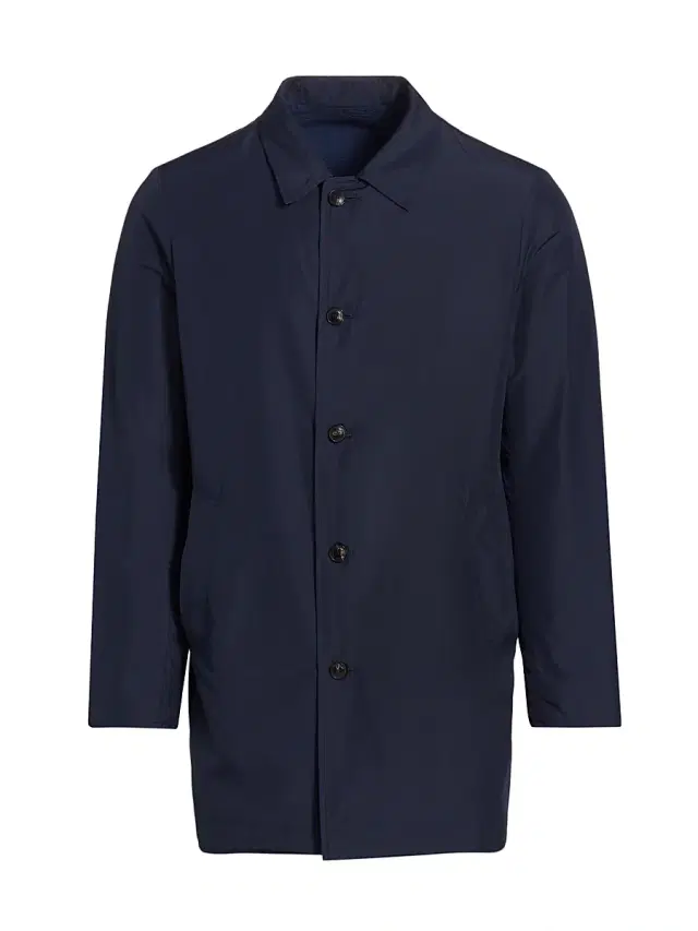 Saks Fifth Avenue Men's Reversible Seersucker Coat - Navy