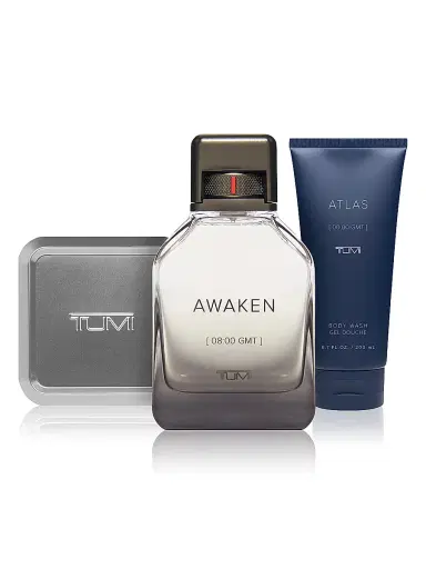 TUMI Men's Awaken [08:00 GMT] Eau de Parfum 3-Piece Bundle Collection | Thumbnail 1