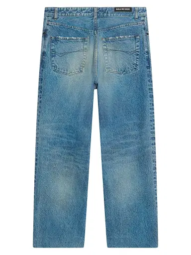 Balenciaga Women's Cropped Jeans in Japanese Indigo Denim - Blue | Thumbnail 2 Balenciaga Women's Cropped Jeans in Japanese Indigo Denim - Blue | Thumbnail 2