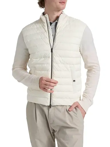HERNO Men's Wool & Silk Quilted Bomber Jacker - Taupe - Size 48 | Thumbnail 3 HERNO Men's Wool & Silk Quilted Bomber Jacker - Taupe - Size 48 | Thumbnail 3