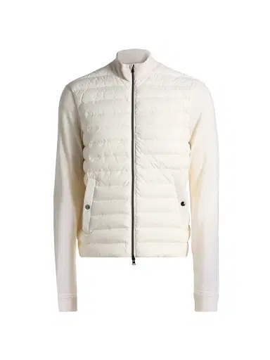 HERNO Men's Wool & Silk Quilted Bomber Jacker - Taupe - Size 48 | Thumbnail 1 HERNO Men's Wool & Silk Quilted Bomber Jacker - Taupe - Size 48 | Thumbnail 1