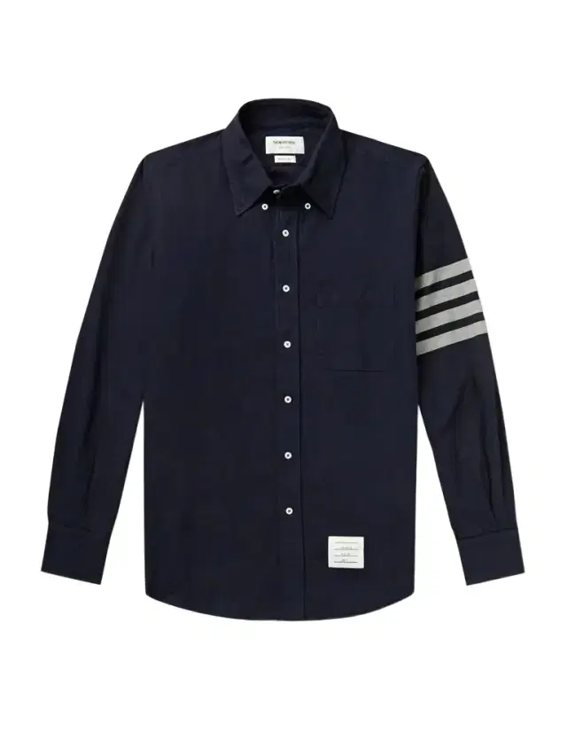 Thom Browne Button-Down Collar Striped Cotton-Flannel Shirt - Men