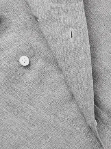 Thom Browne Button-Down Collar Striped Cotton-Chambray Shirt - Men | Thumbnail 5