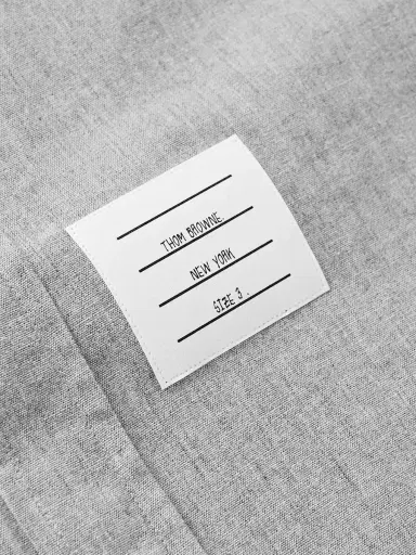 Thom Browne Button-Down Collar Striped Cotton-Chambray Shirt - Men | Thumbnail 6