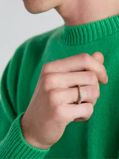 M. COHEN The Equinox 18-Karat Gold Multi-Stone Ring - Men | Thumbnail 2 M. COHEN The Equinox 18-Karat Gold Multi-Stone Ring - Men | Thumbnail 2